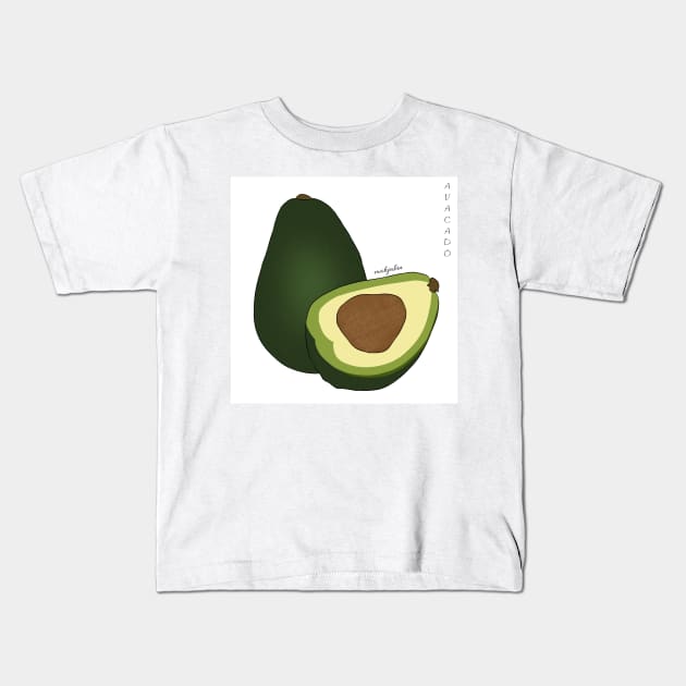 Avacado Fruit Art Kids T-Shirt by ArtRaft Pro